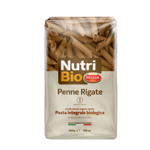 Reggia Pasta 434 Nutri Bio Penne Rigate – WG Organic – 500 gram pouch (made  in Italy) –